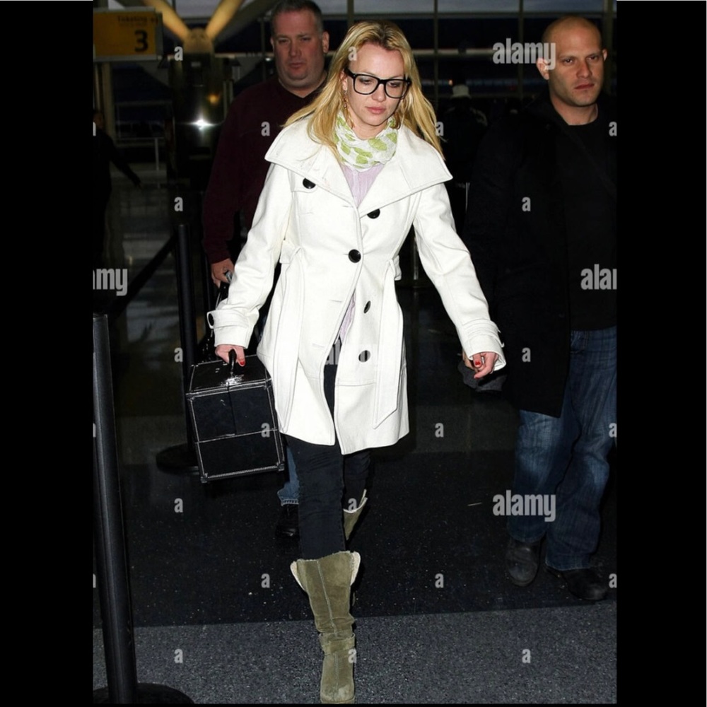 Celebrity Style Beautiful White Trench coat